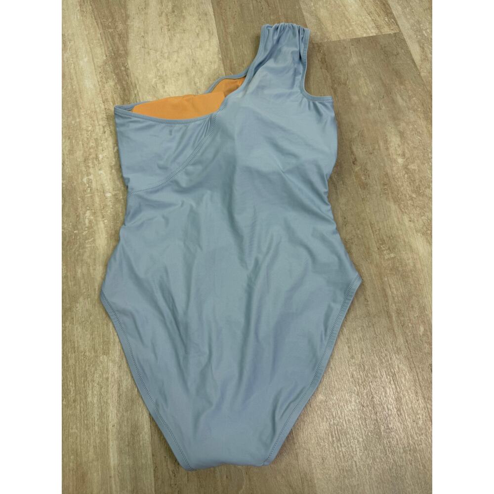 J.Crew Ruched one-shoulder one-piece in Blue Mist Size 10 #BC108 - Picture 6 of 6